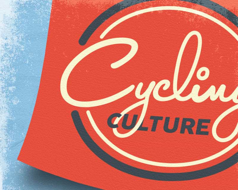 cycling culture poster red