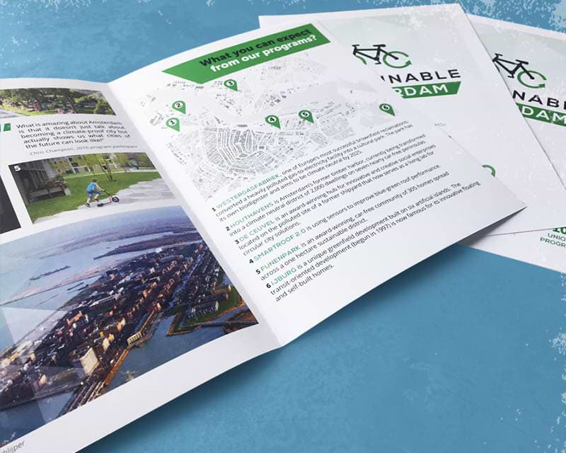 sustainable amsterdam brochure designs and business cards